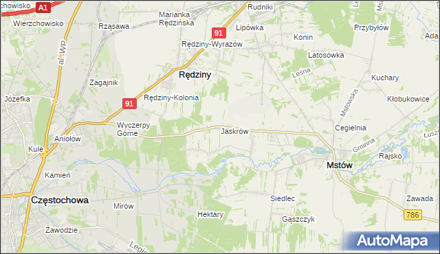 mapa Jaskrów, Jaskrów na mapie Targeo