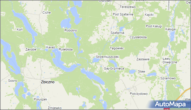 mapa Strzemiuszczek, Strzemiuszczek na mapie Targeo