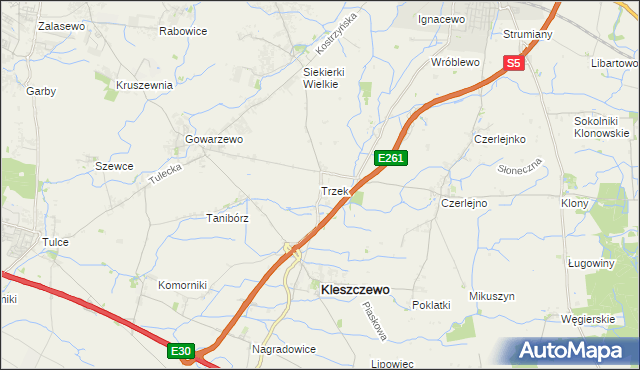 mapa Trzek, Trzek na mapie Targeo