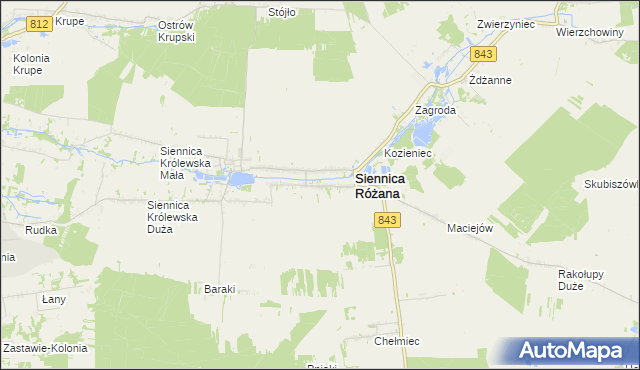 mapa Wola Siennicka, Wola Siennicka na mapie Targeo
