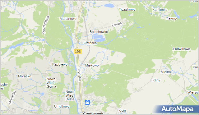 mapa Annowo gmina Czerwonak, Annowo gmina Czerwonak na mapie Targeo