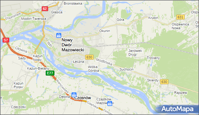 mapa Boża Wola gmina Jabłonna, Boża Wola gmina Jabłonna na mapie Targeo