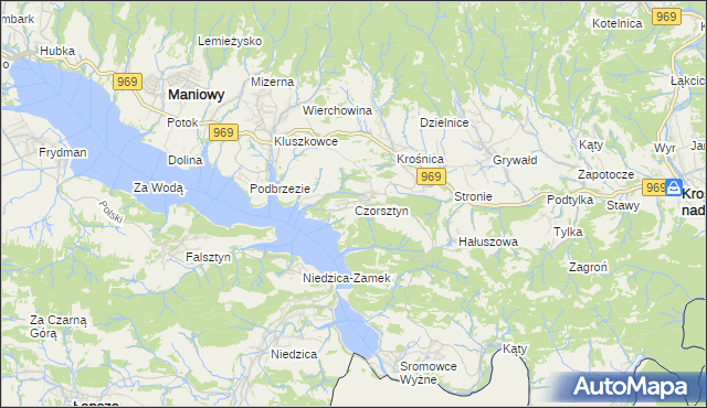 mapa Czorsztyn, Czorsztyn na mapie Targeo