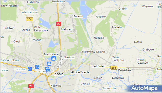 mapa Długa Łąka, Długa Łąka na mapie Targeo