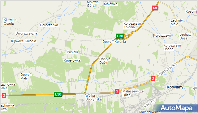 mapa Dobryń Duży, Dobryń Duży na mapie Targeo