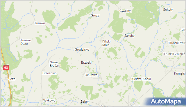 mapa Filipki Duże, Filipki Duże na mapie Targeo