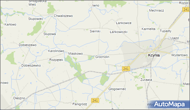 mapa Grocholin, Grocholin na mapie Targeo