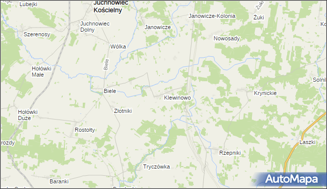 mapa Klewinowo, Klewinowo na mapie Targeo