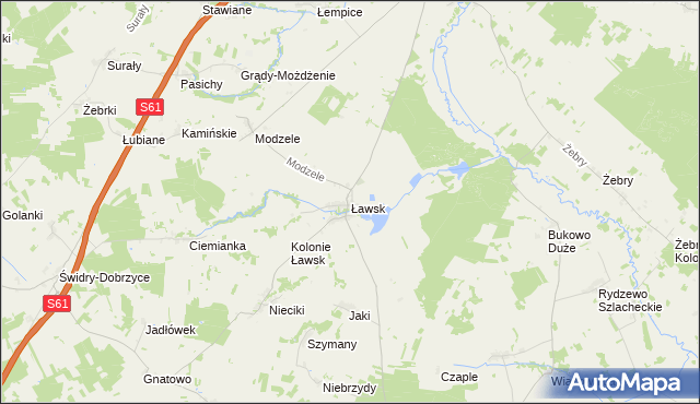 mapa Ławsk, Ławsk na mapie Targeo