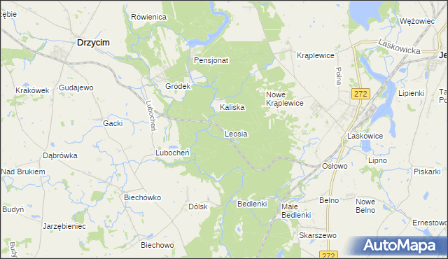 mapa Leosia, Leosia na mapie Targeo