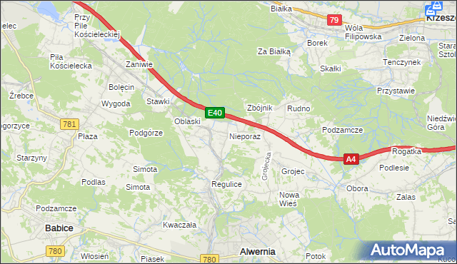 mapa Nieporaz, Nieporaz na mapie Targeo