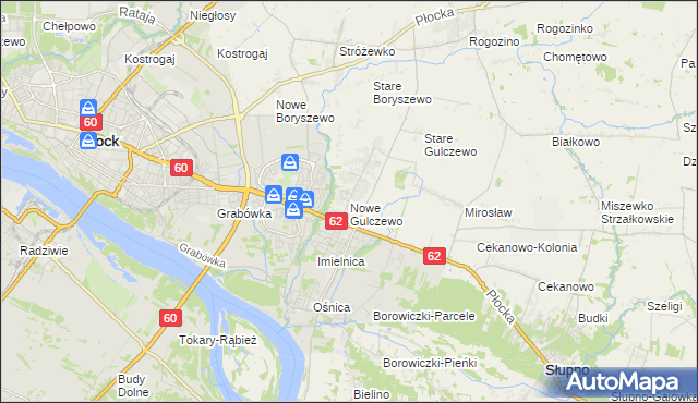 mapa Nowe Gulczewo, Nowe Gulczewo na mapie Targeo