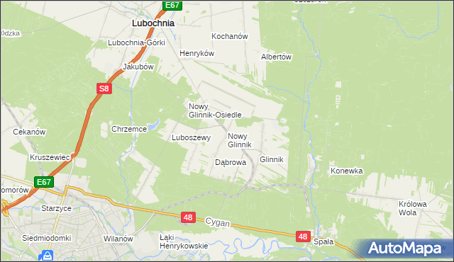 mapa Nowy Glinnik, Nowy Glinnik na mapie Targeo