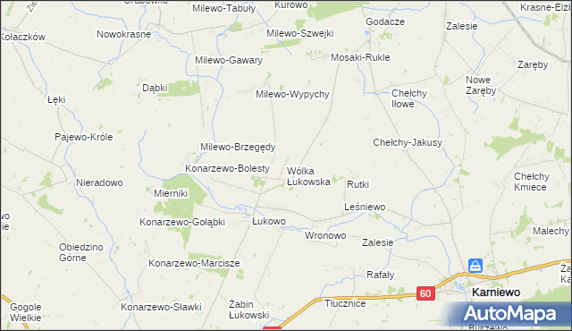 mapa Wólka Łukowska, Wólka Łukowska na mapie Targeo