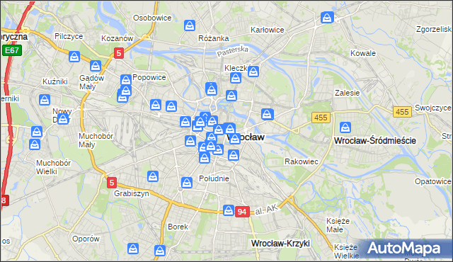 mapa Wrocławia, Wrocław na mapie Targeo