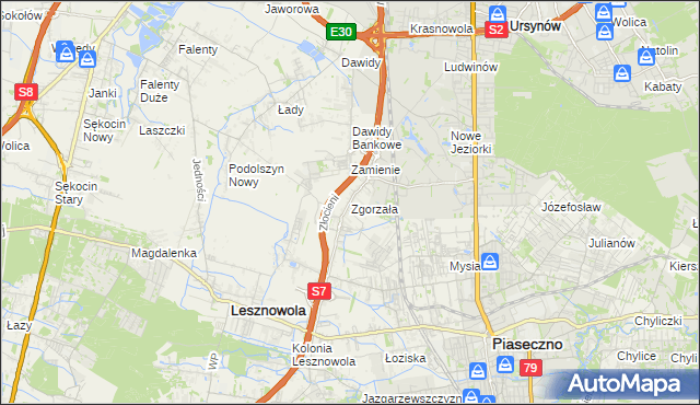 mapa Zgorzała, Zgorzała na mapie Targeo