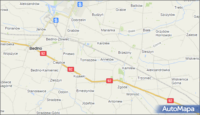 mapa Annetów, Annetów na mapie Targeo