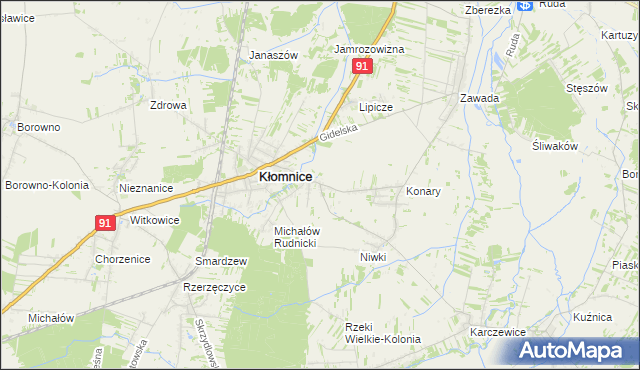 mapa Bartkowice, Bartkowice na mapie Targeo