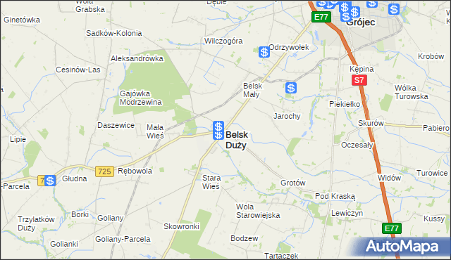 mapa Belsk Duży, Belsk Duży na mapie Targeo