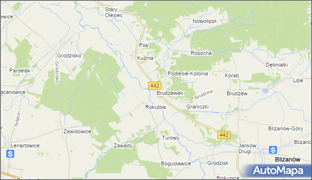 mapa Brudzewek, Brudzewek na mapie Targeo