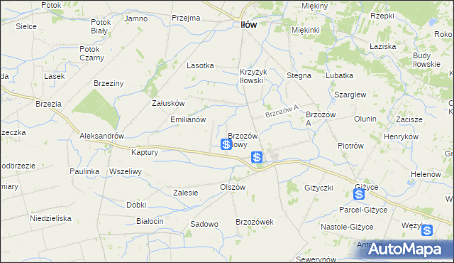 mapa Brzozów Nowy, Brzozów Nowy na mapie Targeo