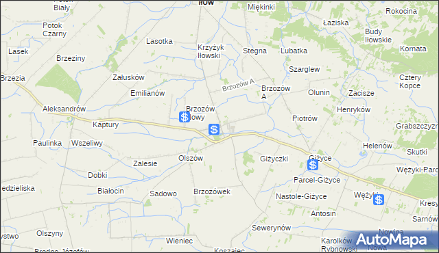 mapa Brzozów Stary, Brzozów Stary na mapie Targeo