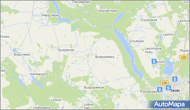 mapa Budziszewko, Budziszewko na mapie Targeo