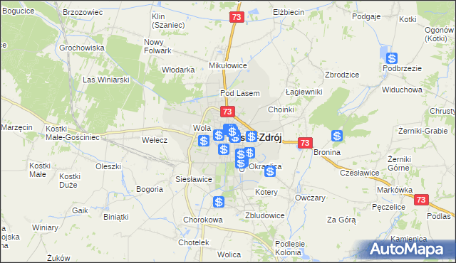 mapa Busko-Zdrój, Busko-Zdrój na mapie Targeo