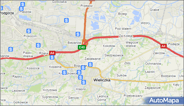 mapa Czarnochowice, Czarnochowice na mapie Targeo