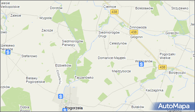 mapa Domanice-Majątek, Domanice-Majątek na mapie Targeo