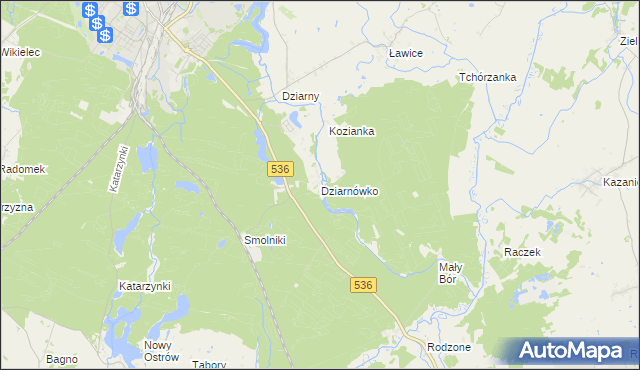 mapa Dziarnówko, Dziarnówko na mapie Targeo