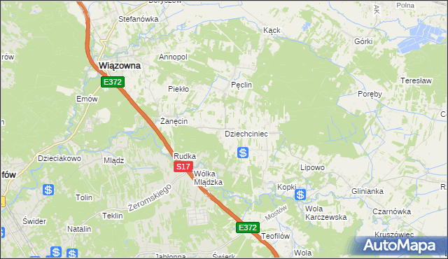 mapa Dziechciniec, Dziechciniec na mapie Targeo
