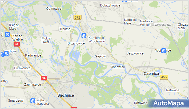 mapa Gajków, Gajków na mapie Targeo