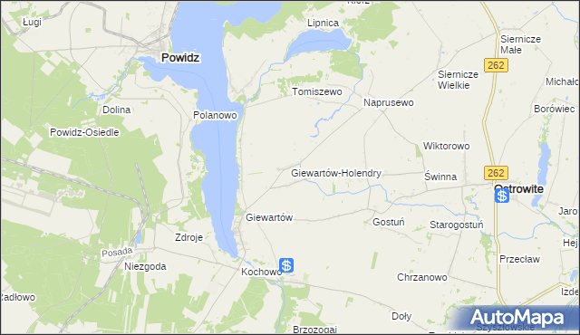 mapa Giewartów-Holendry, Giewartów-Holendry na mapie Targeo