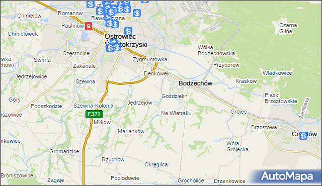 mapa Goździelin, Goździelin na mapie Targeo