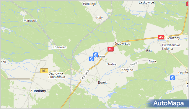 mapa Jełowa, Jełowa na mapie Targeo