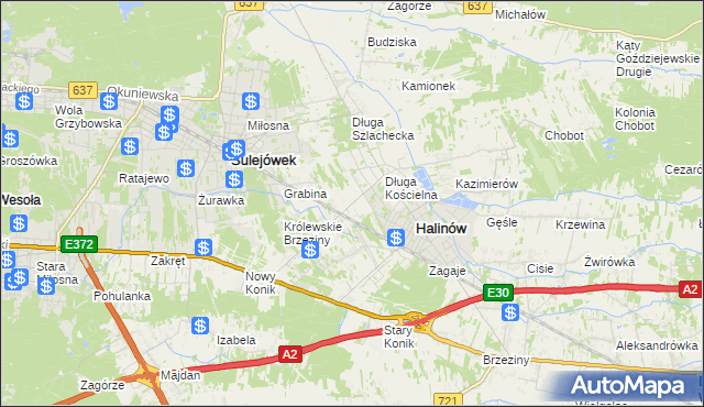 mapa Józefin gmina Halinów, Józefin gmina Halinów na mapie Targeo