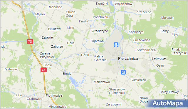 mapa Kalina Górecka, Kalina Górecka na mapie Targeo