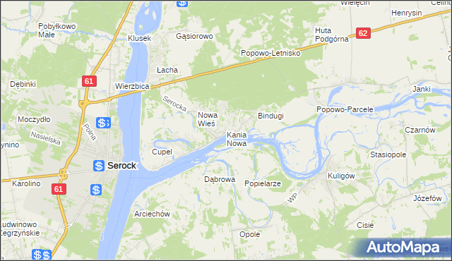 mapa Kania Nowa, Kania Nowa na mapie Targeo