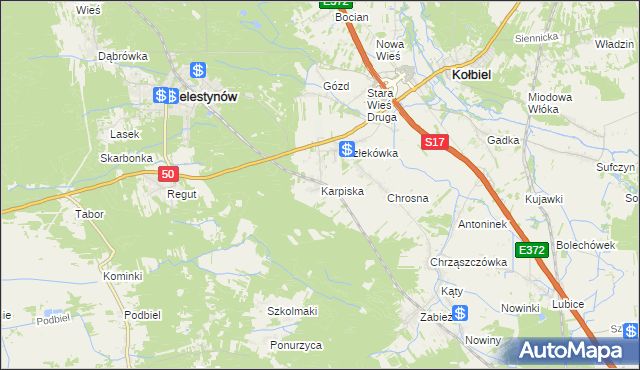 mapa Karpiska, Karpiska na mapie Targeo