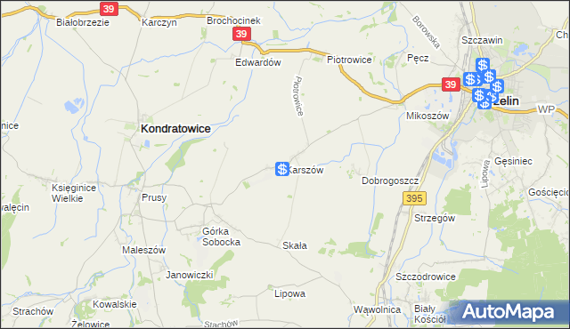 mapa Karszów, Karszów na mapie Targeo