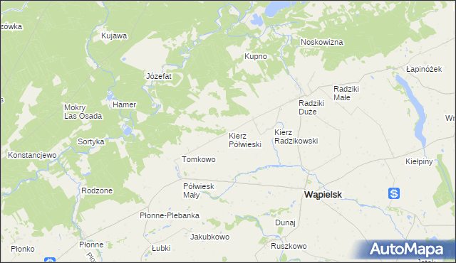 mapa Kierz Półwieski, Kierz Półwieski na mapie Targeo