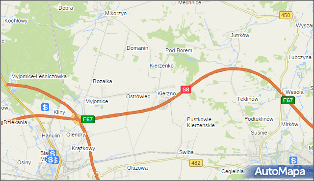 mapa Kierzno, Kierzno na mapie Targeo