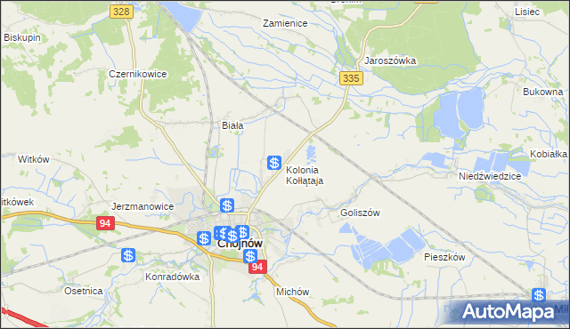 mapa Kolonia Kołłątaja, Kolonia Kołłątaja na mapie Targeo