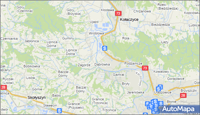 mapa Krajowice, Krajowice na mapie Targeo