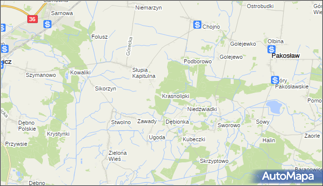 mapa Krasnolipki, Krasnolipki na mapie Targeo