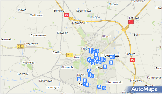 mapa Kruśliwiec, Kruśliwiec na mapie Targeo