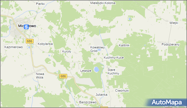 mapa Kuchmy-Pietruki, Kuchmy-Pietruki na mapie Targeo