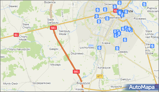 mapa Łochtynowo, Łochtynowo na mapie Targeo