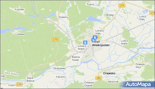 mapa Łokacz Wielki, Łokacz Wielki na mapie Targeo